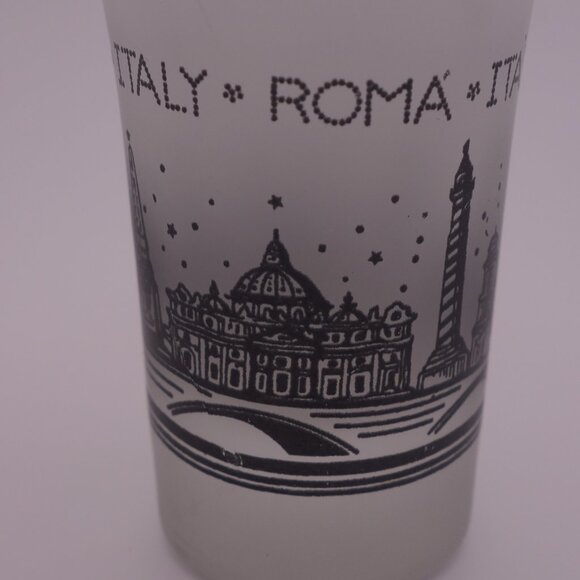 Italy Roma Wide Mouth Smoked Shot Glass - Picture 2 of 9